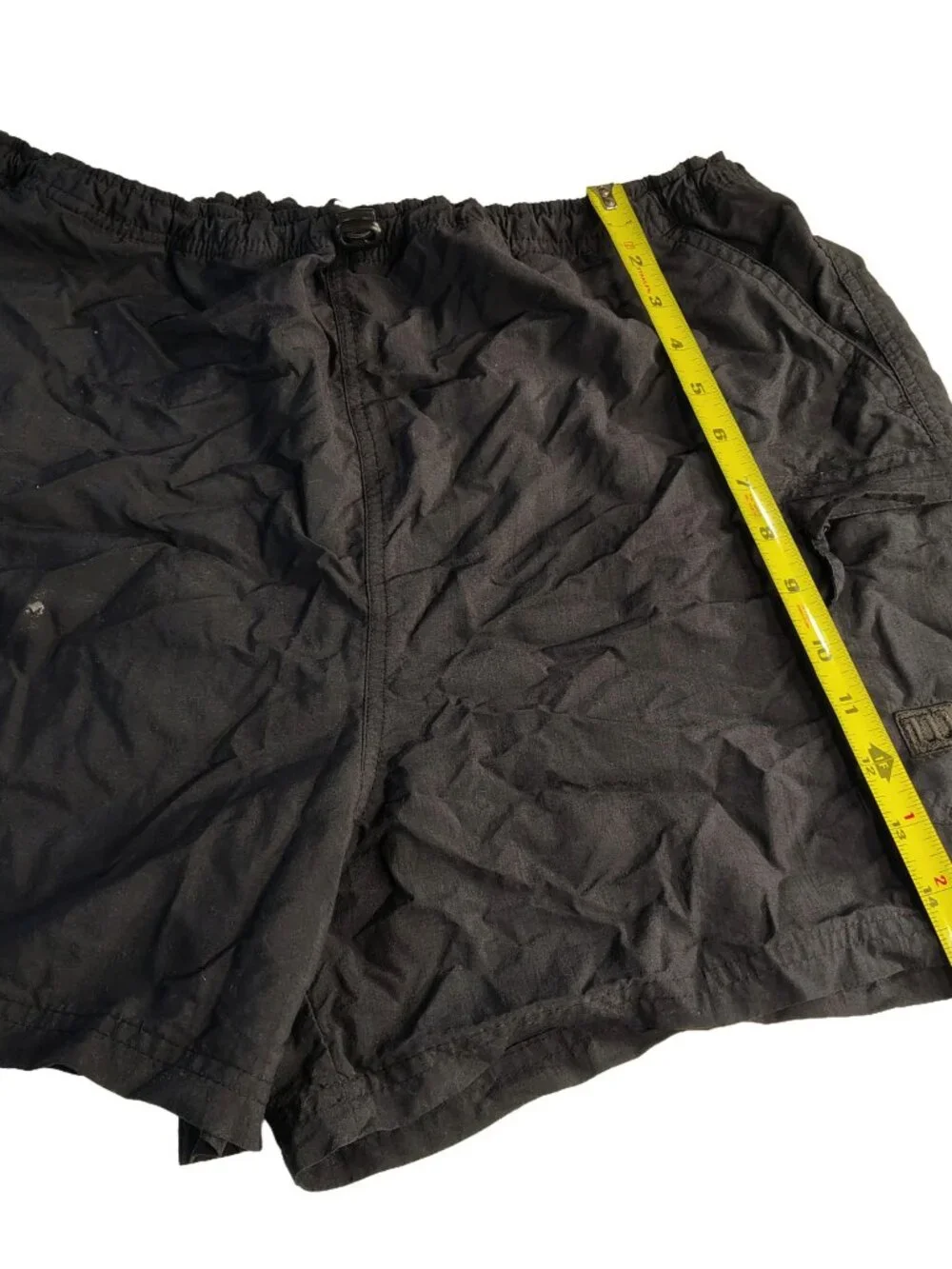 Men's Vintage 90's Black Large Wilson Elastic Waist Athletic Shorts